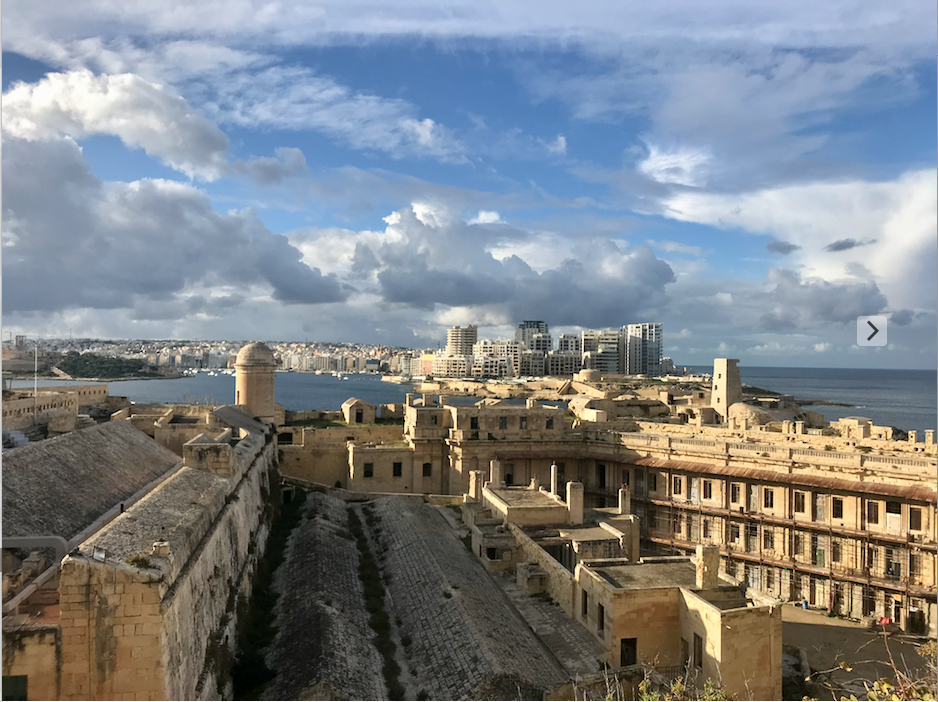 breathtaking view of Sliema from the fort