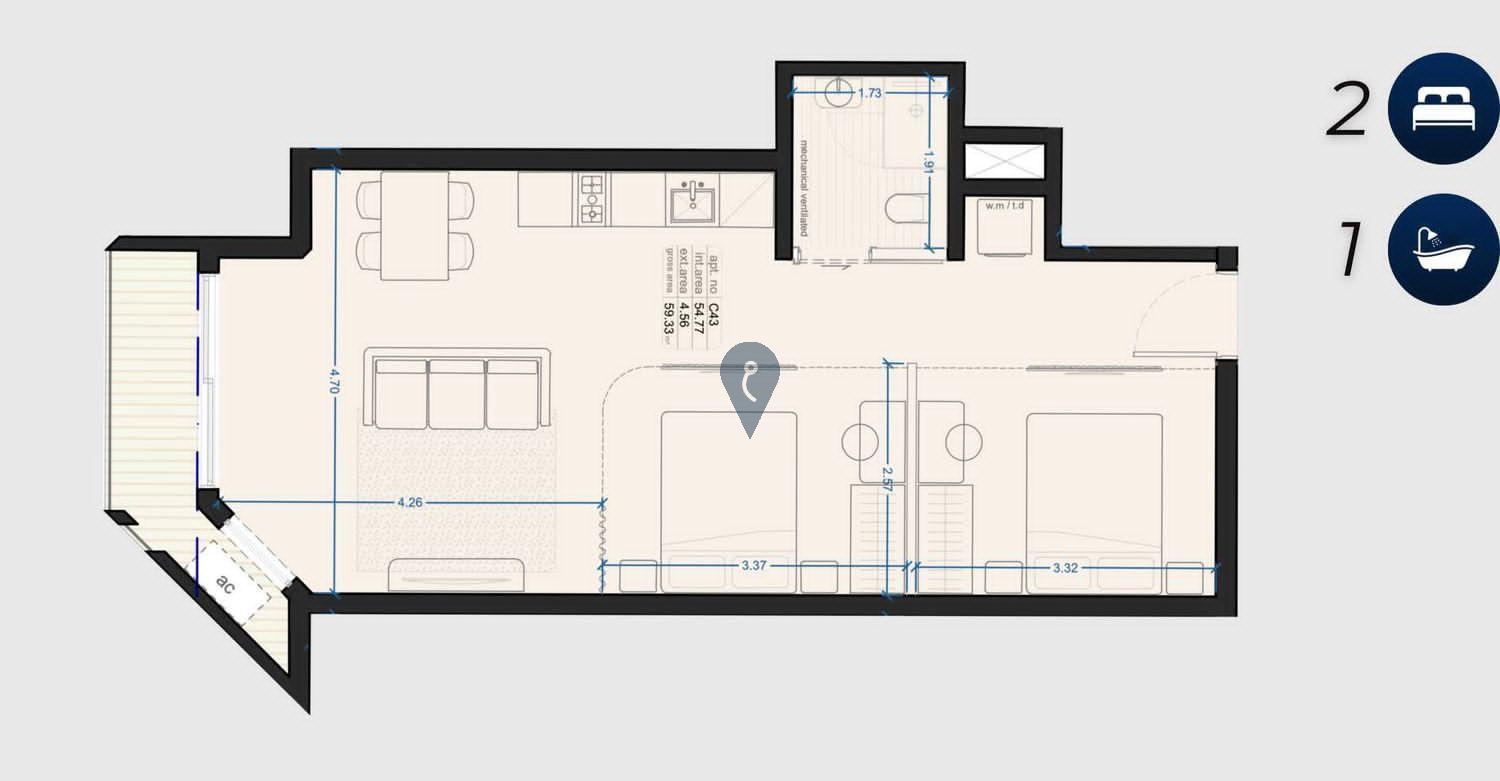 Apartment in Msida - REF 83810
