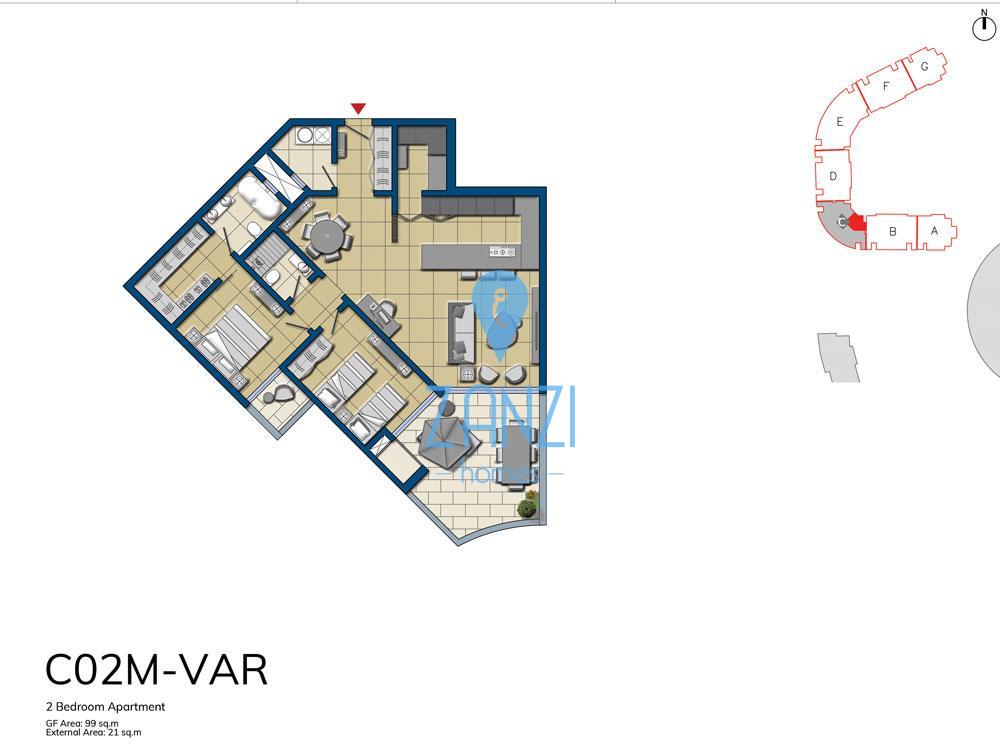 Apartment in Smart City  - REF 19752