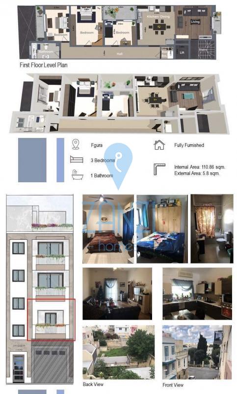 Apartment in Fgura - REF 56768
