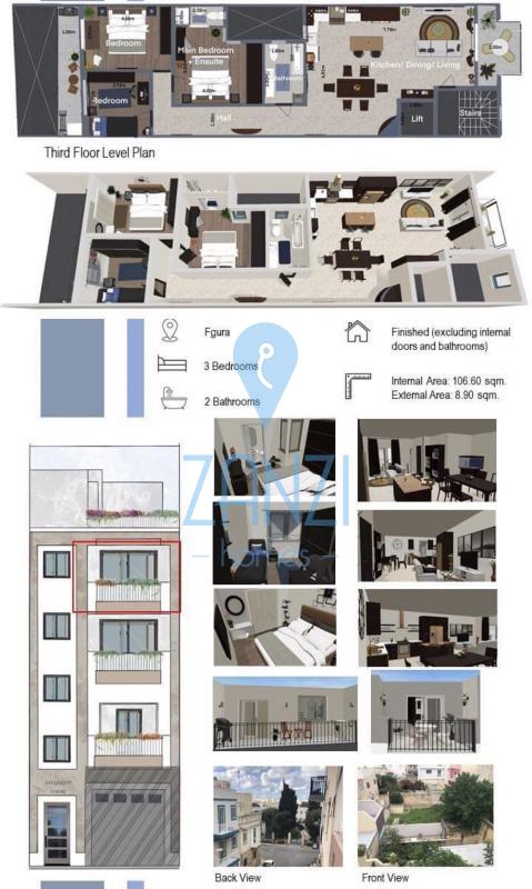 Apartment in Fgura - REF 56770