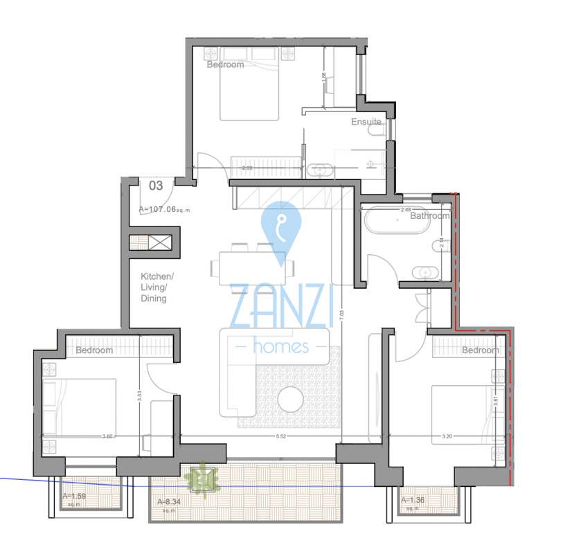 Apartment in Mosta - REF 64843