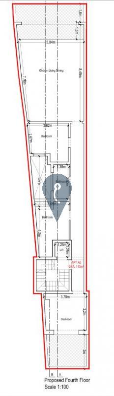 Top Floor Apartment in Qormi - REF 75706