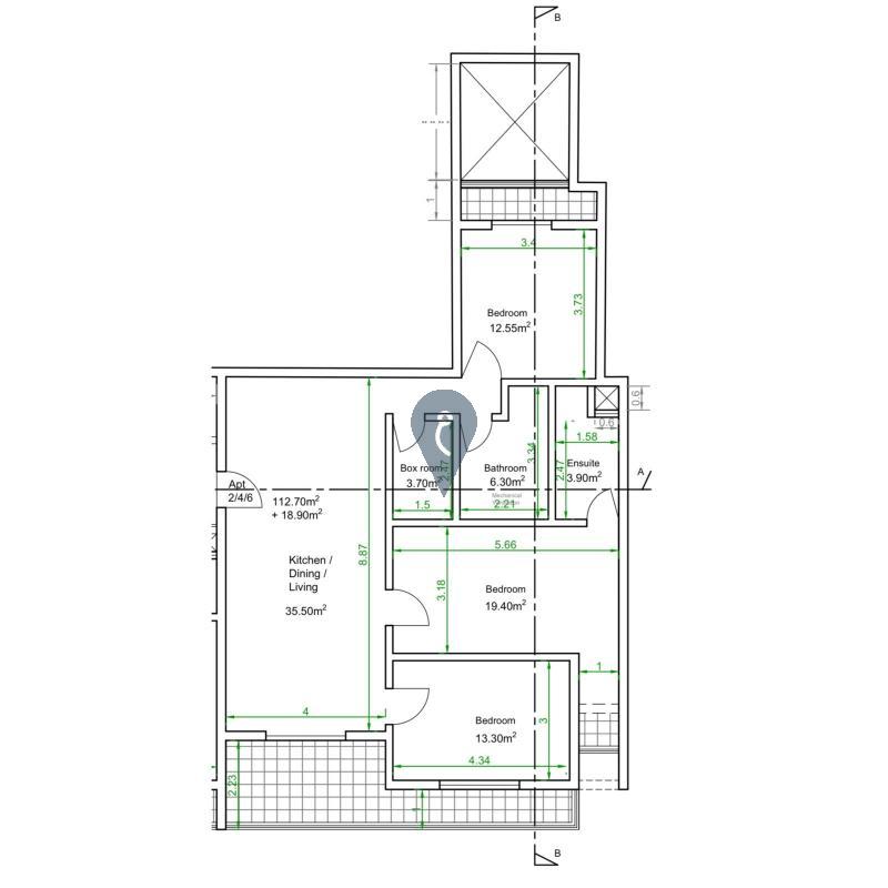 Apartment in Mosta - REF 77864