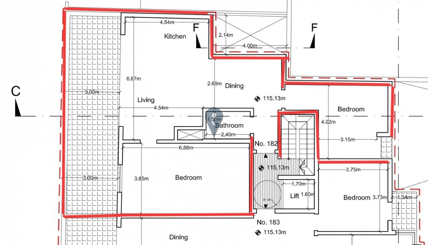 Top Floor Apartment in Bugibba - REF 81925